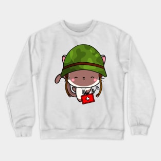 Medic White Cat Crewneck Sweatshirt